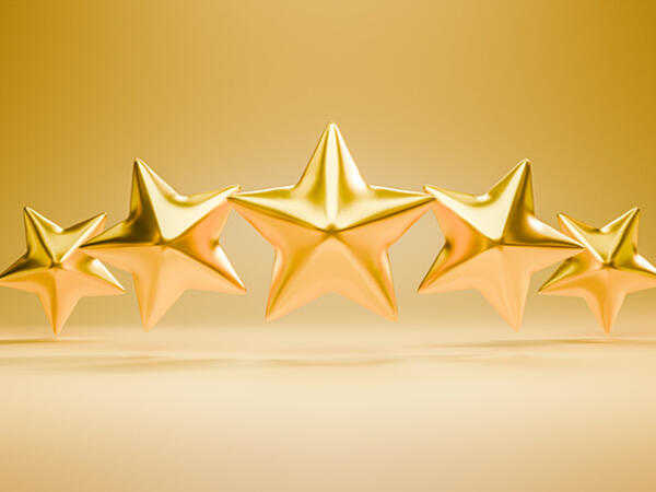 five gold stars
